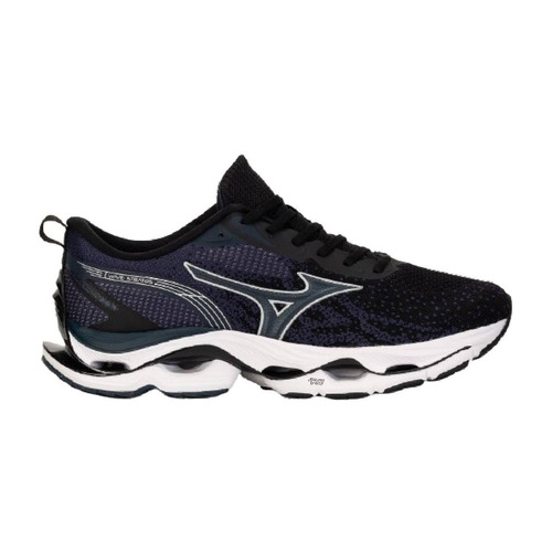 Tênis Mizuno Wave Stratos color preto/marinho - adulto 42 BR