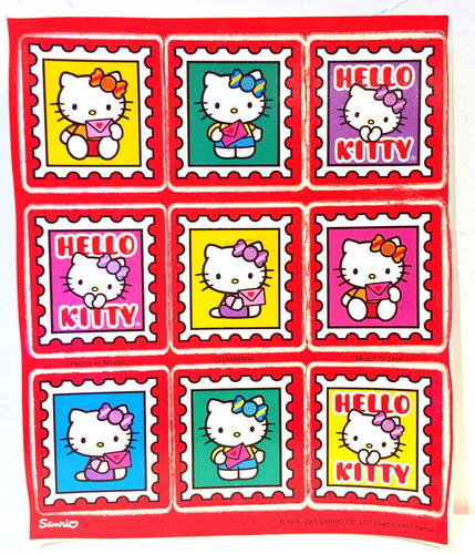 Hello Kitty  Planilla De Stickers Oficial