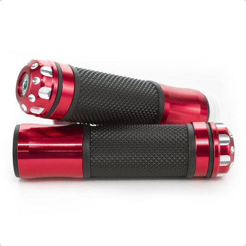 Puños De Aluminio Xl280 Rojos Con Contrapeso Para Moto