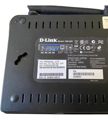 Router D-link Wireless N Dir-600 (Usado)