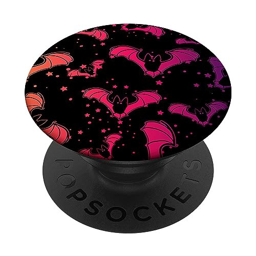 Patrón De Estrellas De Murciélagos Góticos Popsockets Para P