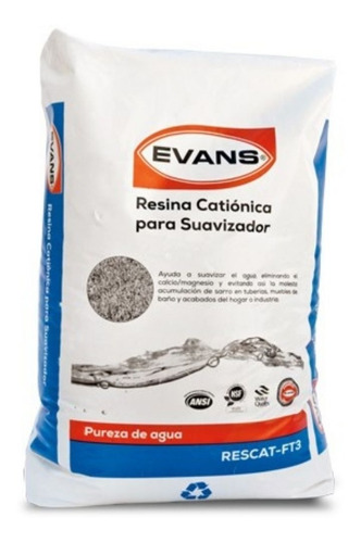 Resina Catiónica Evans 20 Kg Rescat-ft3