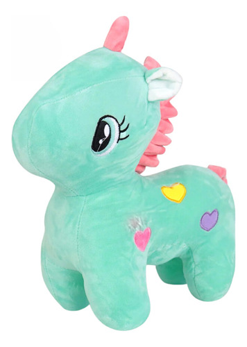 Peluche Unicornio Verde Moda Niño Niña Juguete