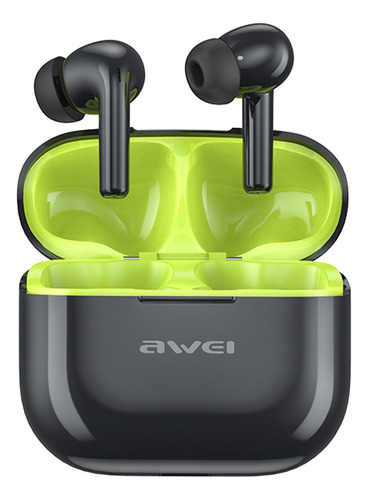 Audifonos Awei T1 Pro Tws In Ear Bluetooth Negro + Verde