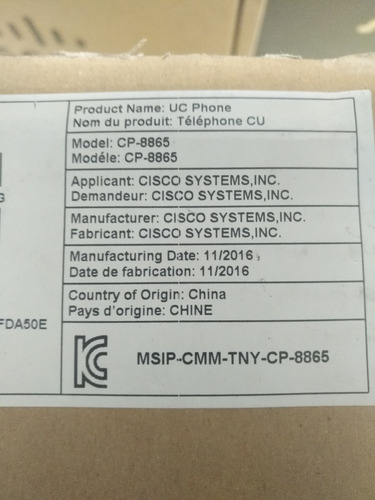 Telefono Ip Cisco Cp-8865