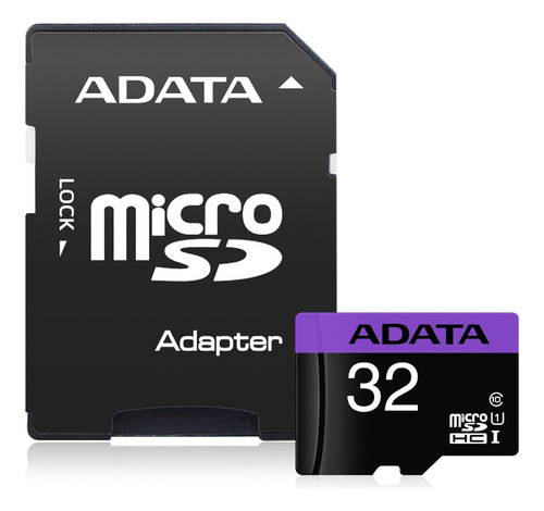 Memoria Microsd Adata 32gb + Adaptador Clase 10