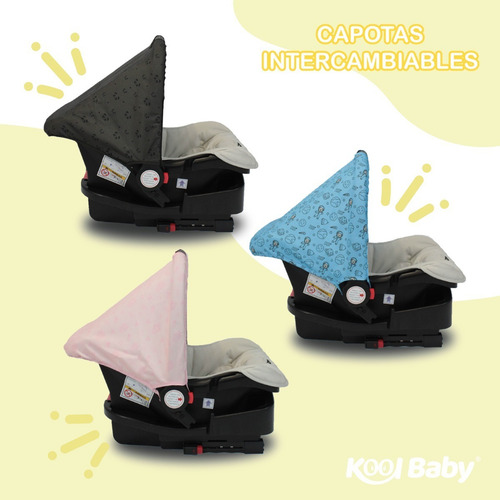 Sistema De Viaje Con Accesorios Kool Baby Ts-01 Color Negro Chasis Negro
