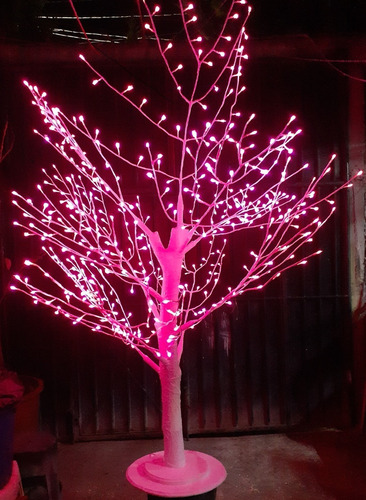 Árbol Navideño Luminoso Foco Rosa