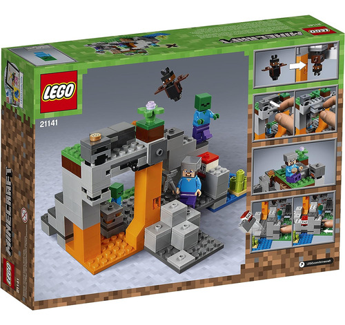 La Cueva Zombie Juego De Constructucaron Lego Minecraft 2114