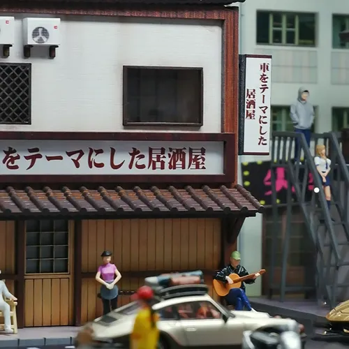 Z Diorama 1/64 Car Garage Model Com Lights Collection