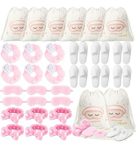 Kit De Fiesta De Pijamas Para Adolescentes Con Scrunchies, D