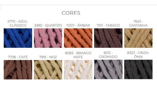 1 Novelo Barbante Barroco Maxcolor Macramê 400g - Circulo Cor Cinza-ônix