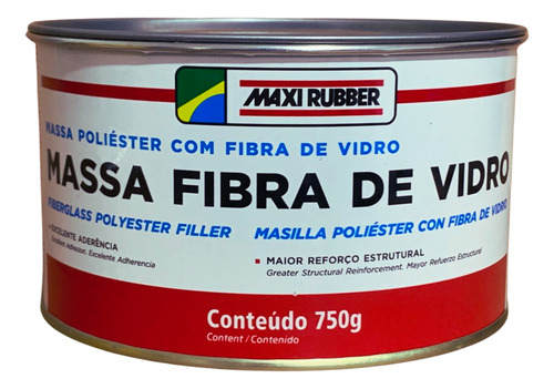 Limpeza Massa Poliester Com Fibra De Vidro 750g Maxi Rubber