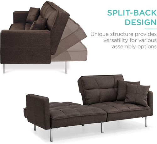Sofa Convertible A Cama Color Marron Marca Best Choice Pr