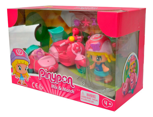 Set Muñeca Pinypon Con Motocicleta Merienda Campo Mix & Max