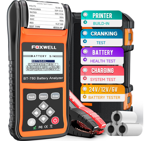 (actualizado Bt705) Foxwell Bt780 - Probador De Bateria De A