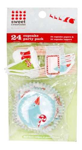 Molde De Papel Sweet Creations Para Cupcake 24 Pzs Santa