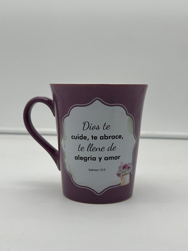 Taza Dara - Dios Te Cuide / 16 Onzas Lila Índigo Dios Te Cuide