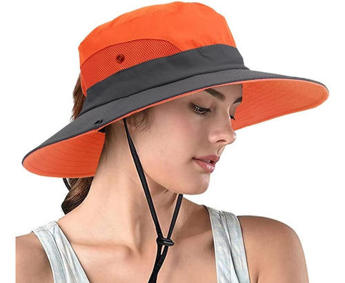 Sombrero Para El Sol Ajustable Con Protección Uv Para Mujer