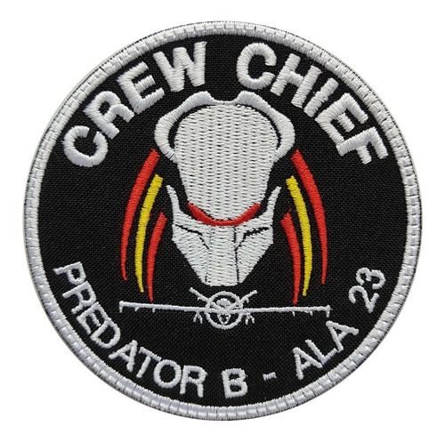 Parche Bordado Crew Chief Predator B Alien Depredador Piloto