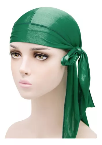 Durag Lenço Para Waves Preta Bandana Estilo Hip Hop