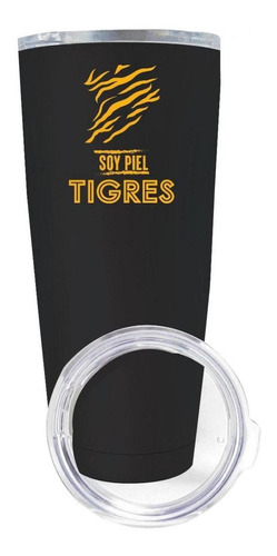 Termo Vaso Térmico Tigres Uanl 20 Oz Soy Piel Tigres Od77166 Color Negro