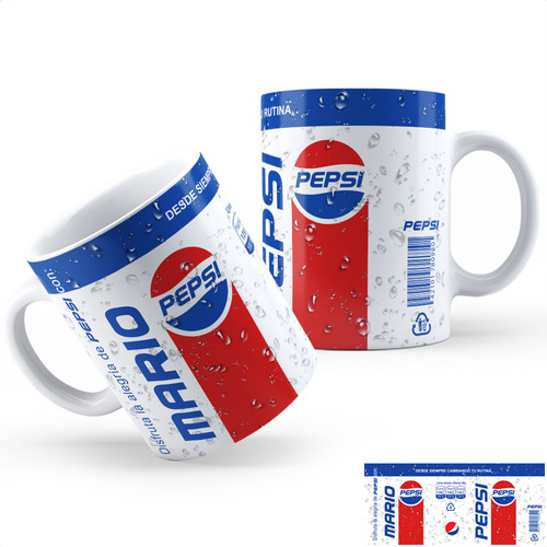 Taza Cerámica Pepsi Blanca Calidad