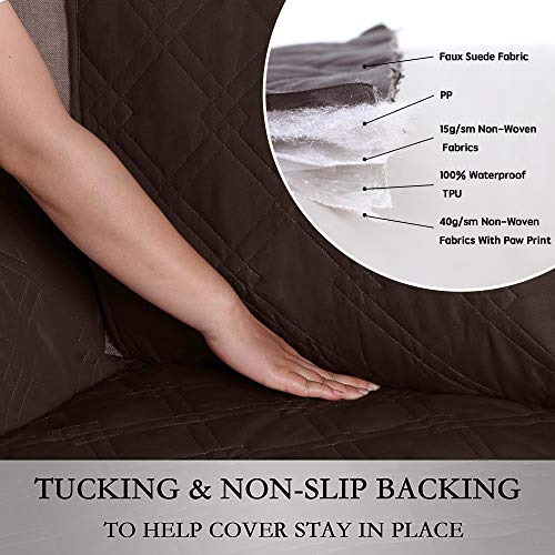 Funda De Sillón Reclinable 100% Impermeable Para Cuero Marró