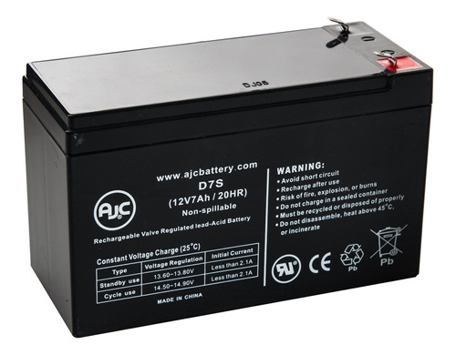 Imagen 1 de 5 de Reemplazo Ajc Batería Compatible Con Ups Apc 12v 7ah Ns