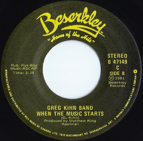 Greg Kihn Band - The Breakup Song _ Vinilo Simple