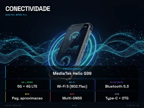 Oukitel Wp55 Pro 5g + Nfc 512gb (24+24) 48gb 10600mah Pronta