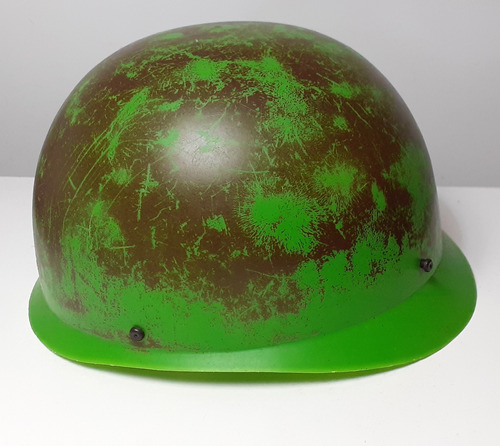 Antiguo Juguete Casco De Guerra De Plástico 21 Cm Dm