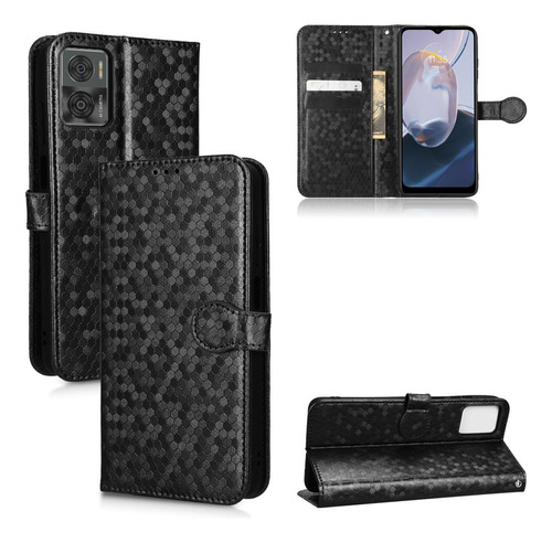 Funda De Piel Tipo Cartera Para Motorola Moto E22 4g/e22i 4g