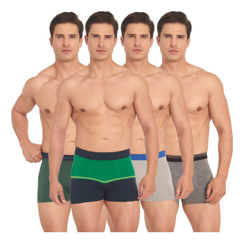 Bóxer Sin Costuras Mercado Libre Basics De Hombre - 4 Piezas