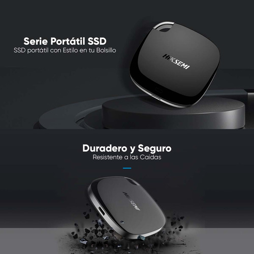 Hiksemi by Hikvision Unidad De Estado Solido Ssd Portátil 1024 Gb Conector Usb 3.0 Tipo C Ideal Para Almacenar Cualquier Tipo De Información (videos, Fotos, Documentos, Etc...)