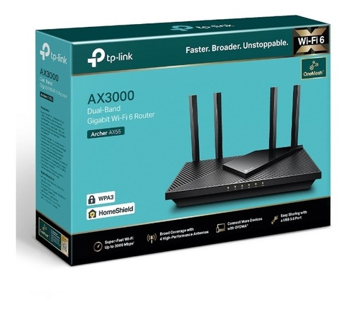 Router Tp-link Archer Ax55 Gigabit Dual Band Ax3000 Wifi 6