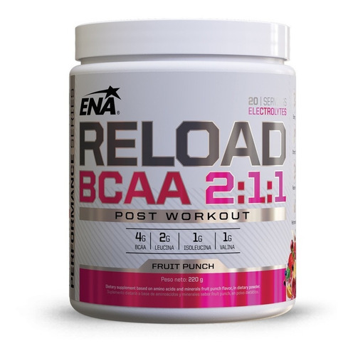 Reload 220g Ena Bcaa 2:1:1 Recuperador Post Entreno