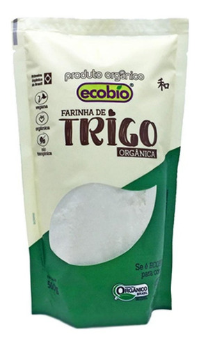 Farinha De Trigo Orgânica Branca Não Transgênica Ecobio 500g