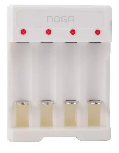 Imagen 2 de 7 de Cargador Pilas Recargables Aa Y Aaa Usb Noga 4 Pilas Rapido