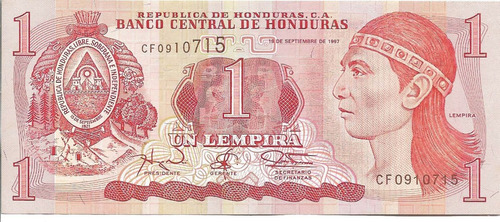 Billete De Honduras 1 Lempira