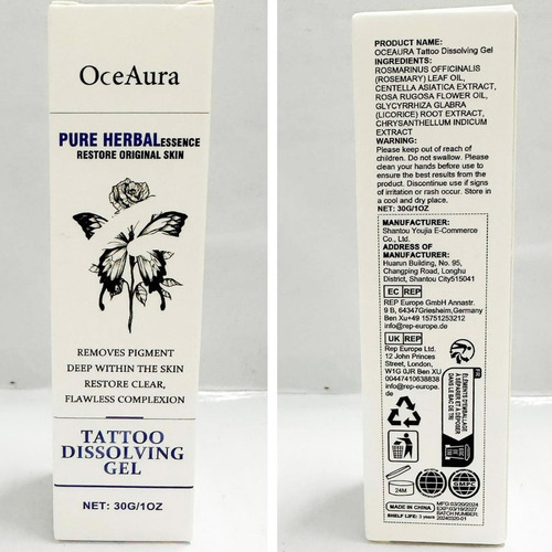 Crema Para Eliminar Tatuajes, 2 Unidades