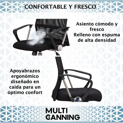 Imagen 8 de 10 de Silla Oficina Sillon Mesh Escritorio Pc Ejecutivo Premium