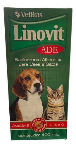 Linovit Ade 400ml - Nutrição Essencial Para Cães E Gatos