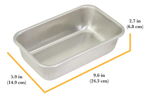 Molde Para Pan De Aluminio Reciclado Metálico 23 X 13 Cm