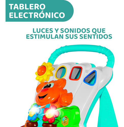 Chicco Andadera Para Bebé 2 En 1 Tablero Con Juegos Luces Y