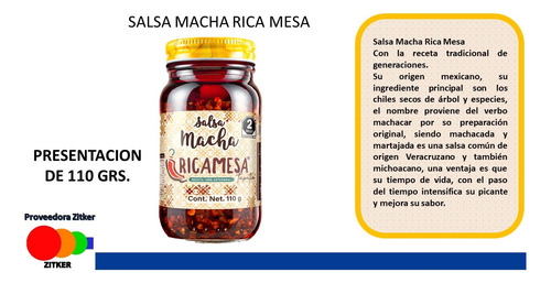 Salsa Macha Ricamesa Tapatia Pack 6 Frasco 110gr Cada Uno
