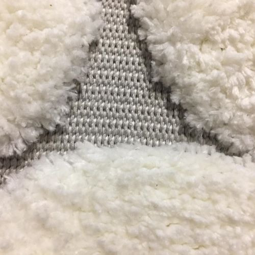 Tapete Decorativo Tejido Suave Burbujas Blanco 1.60x2.30mts