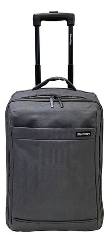 Valija Plegable Discovery Chica Carry On Práctica Viajes Color Gris