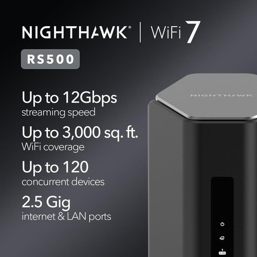 Netgear Nighthawk Tri-band Wifi 7 Router (rs500)