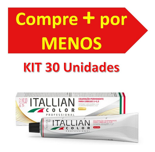 Kit 30 Colorações Itallian Color Professional 60g